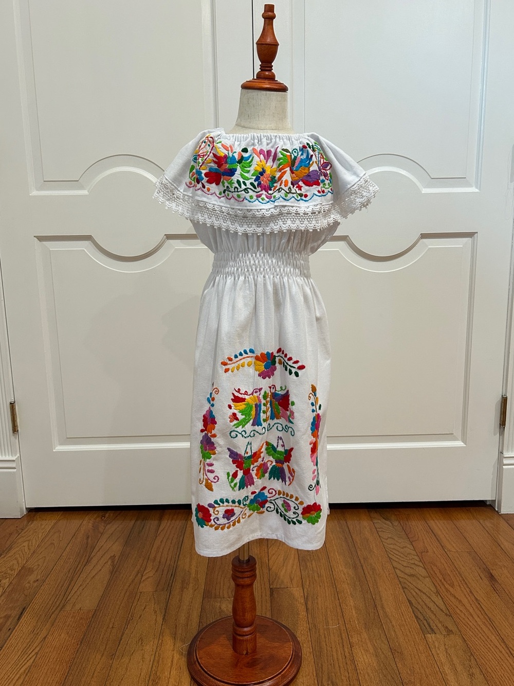 Tenango Mexican Girls Dress with hand embroidered.